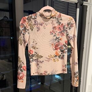 Floral Long Sleeve Top - Cream